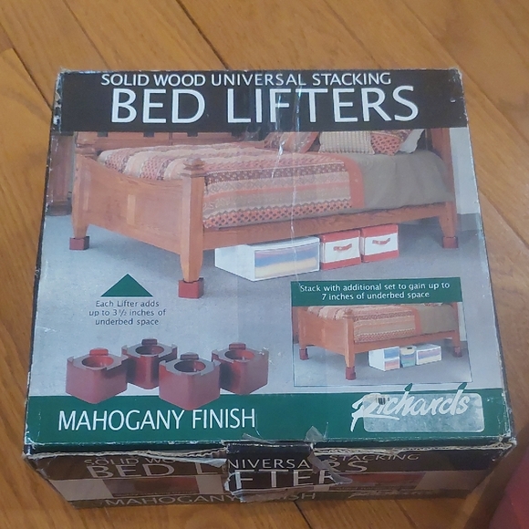 Richards Other - Richards Solid Wood Bed Lifters in Mahogany Finish